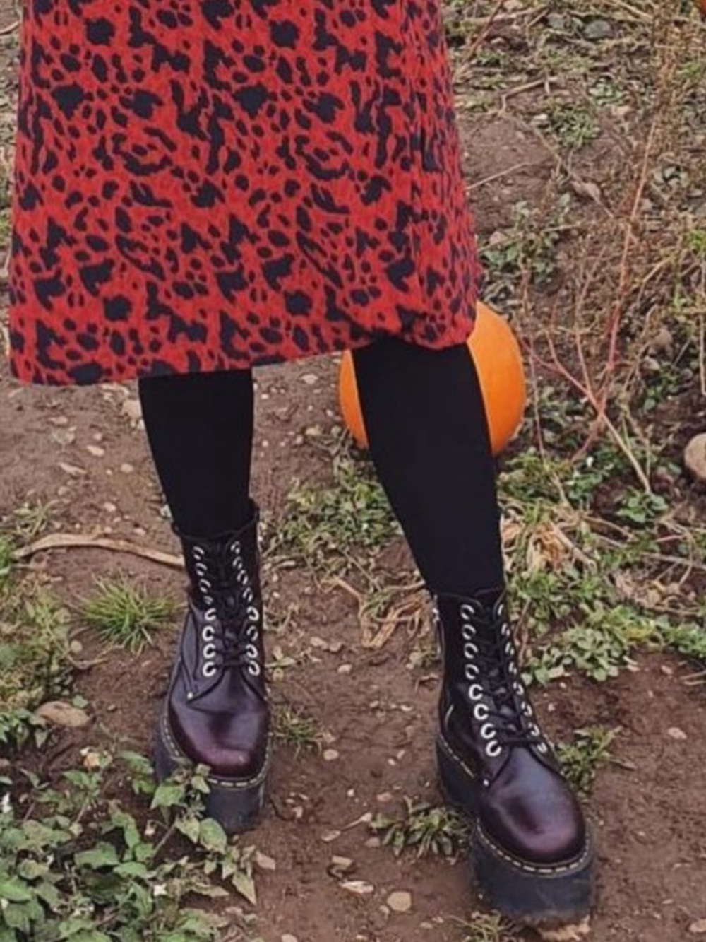Dr. Marten Jadon Max Leather Platform Boots in Oxblood Atlas - Picture 3 of 15